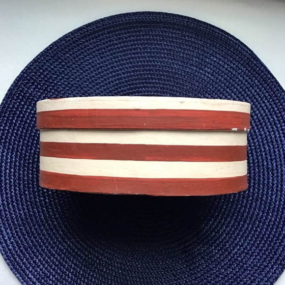 🇺🇸Vintage Rustic Stars & Stripes Patriotic Oval Box - Picture 8 of 9
